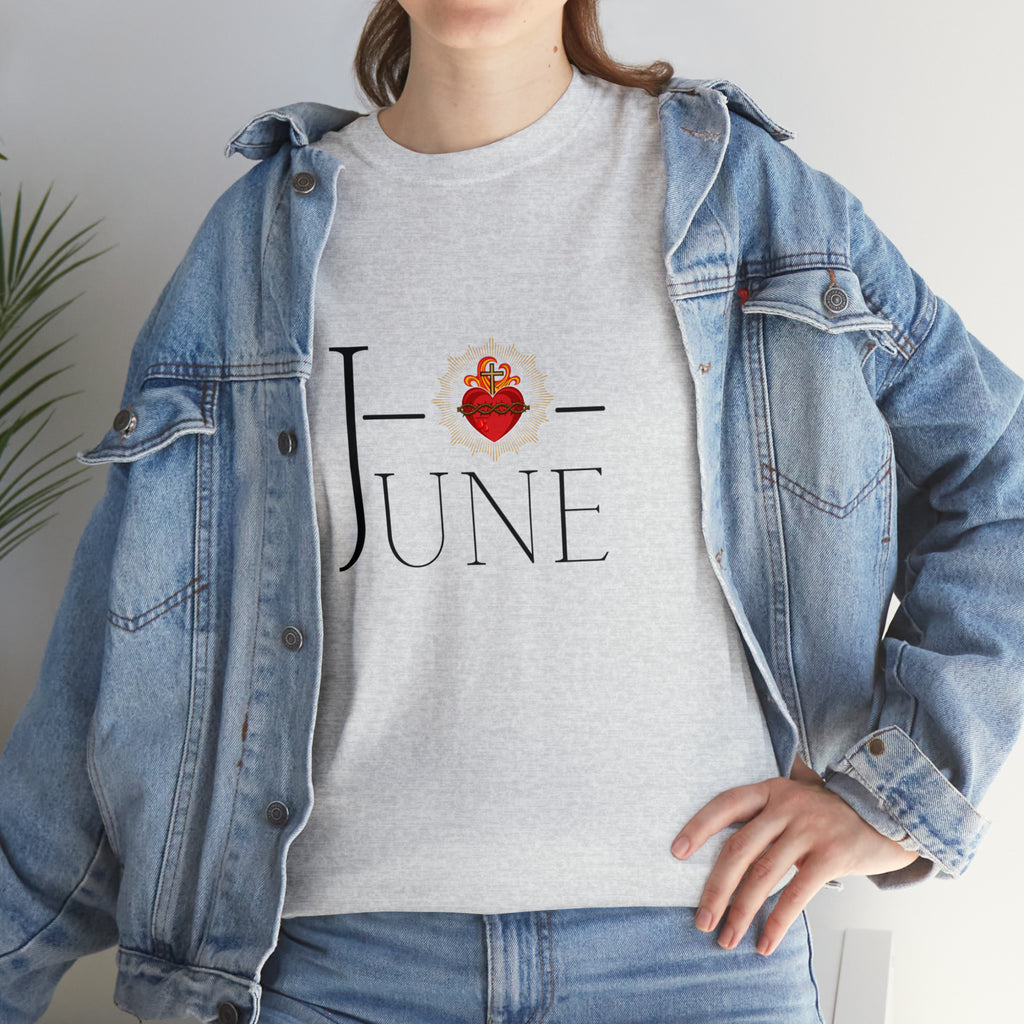 JUNE Sacred Heart - Unisex Heavy Cotton Tee - GuadalupeRoastery