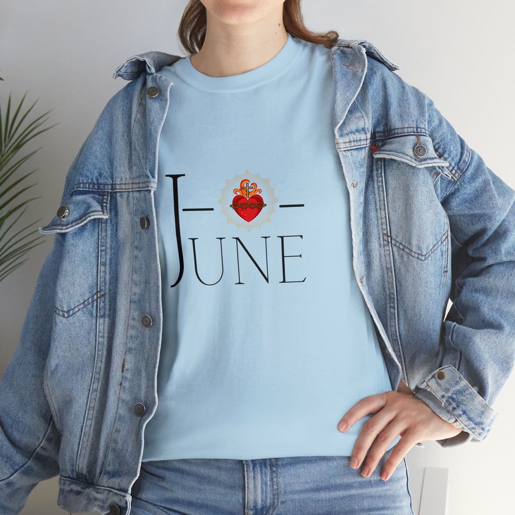 JUNE Sacred Heart - Unisex Heavy Cotton Tee - GuadalupeRoastery