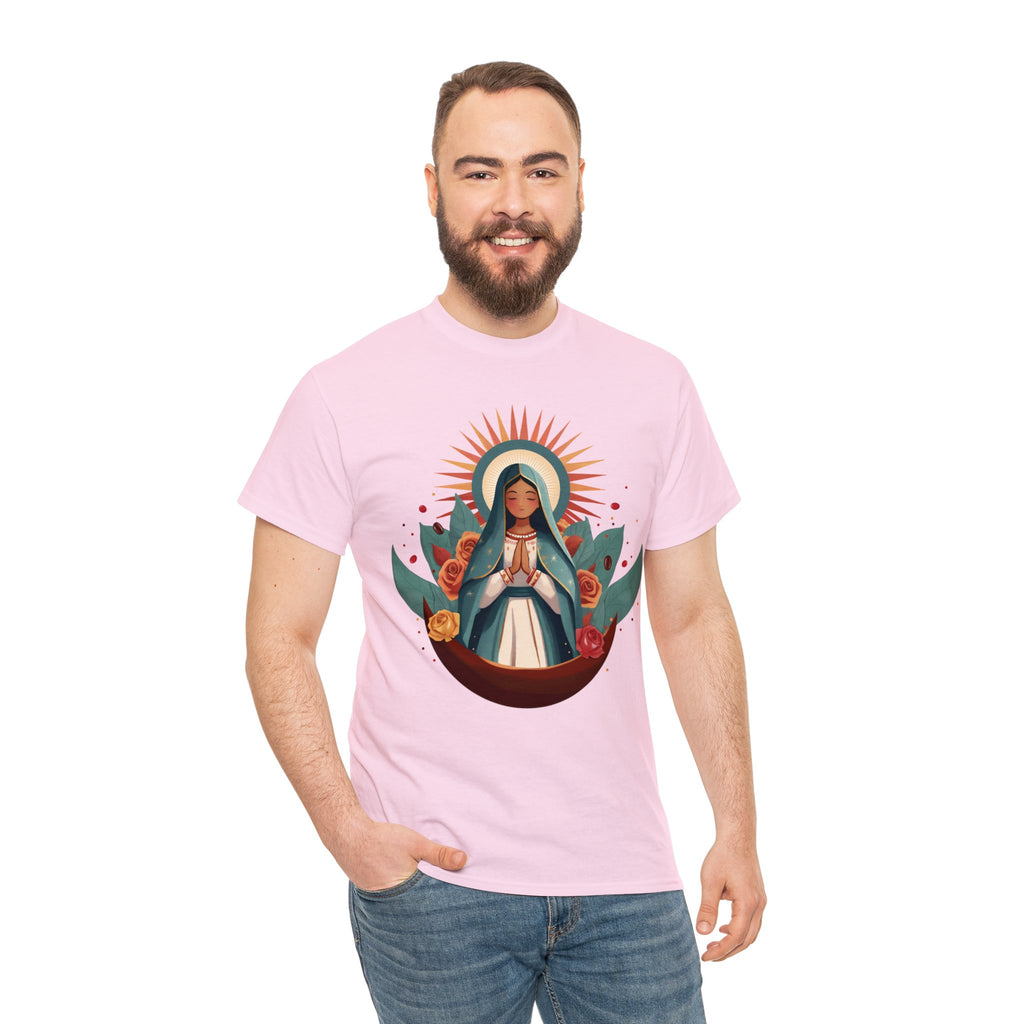 Unisex Heavy Cotton Tee - Our Lady of Guadalupe - GuadalupeRoastery