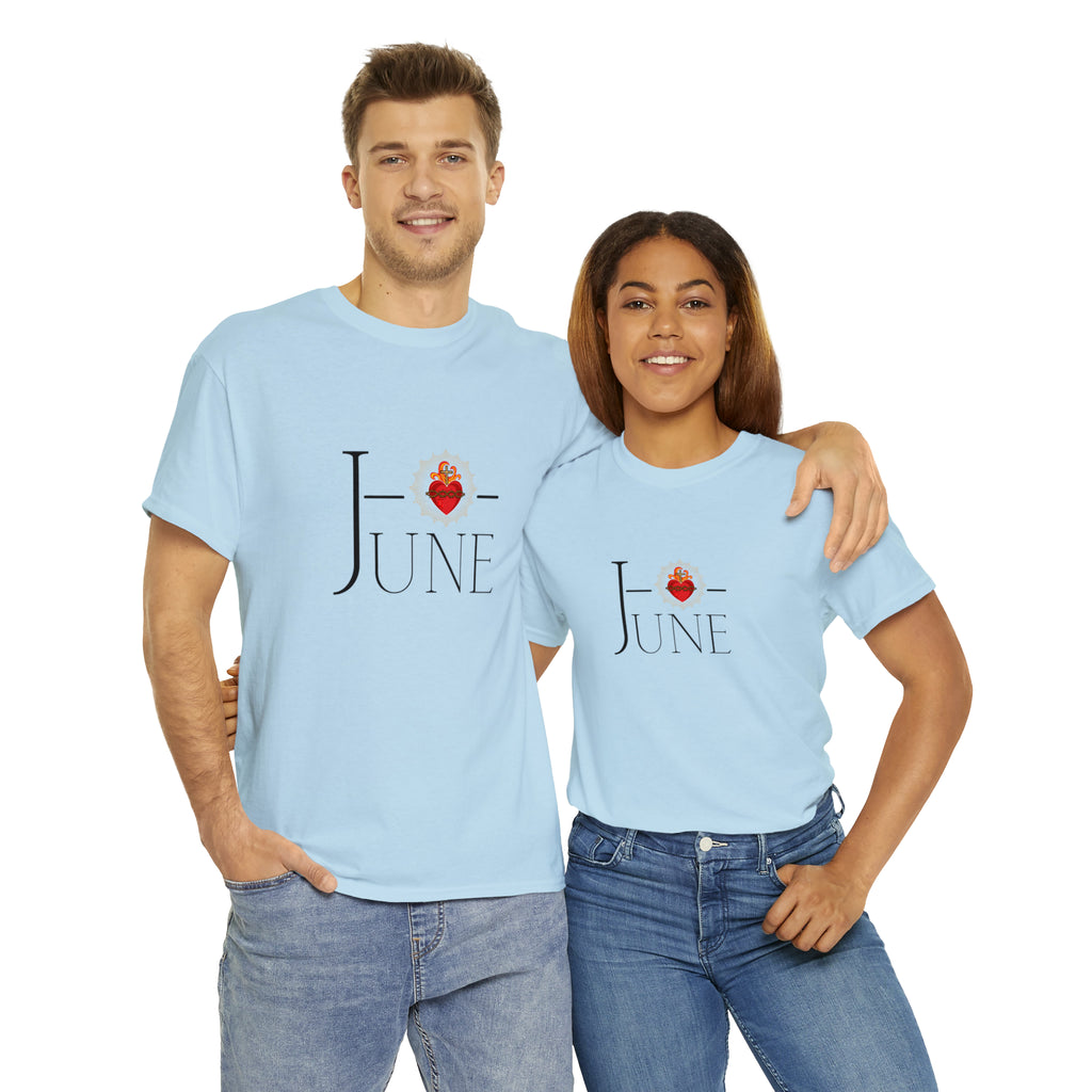 JUNE Sacred Heart - Unisex Heavy Cotton Tee - GuadalupeRoastery