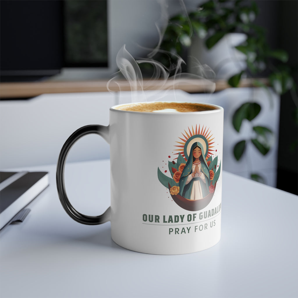 Color Morphing Mug, 11oz - Our Lady of Guadalupe - GuadalupeRoastery