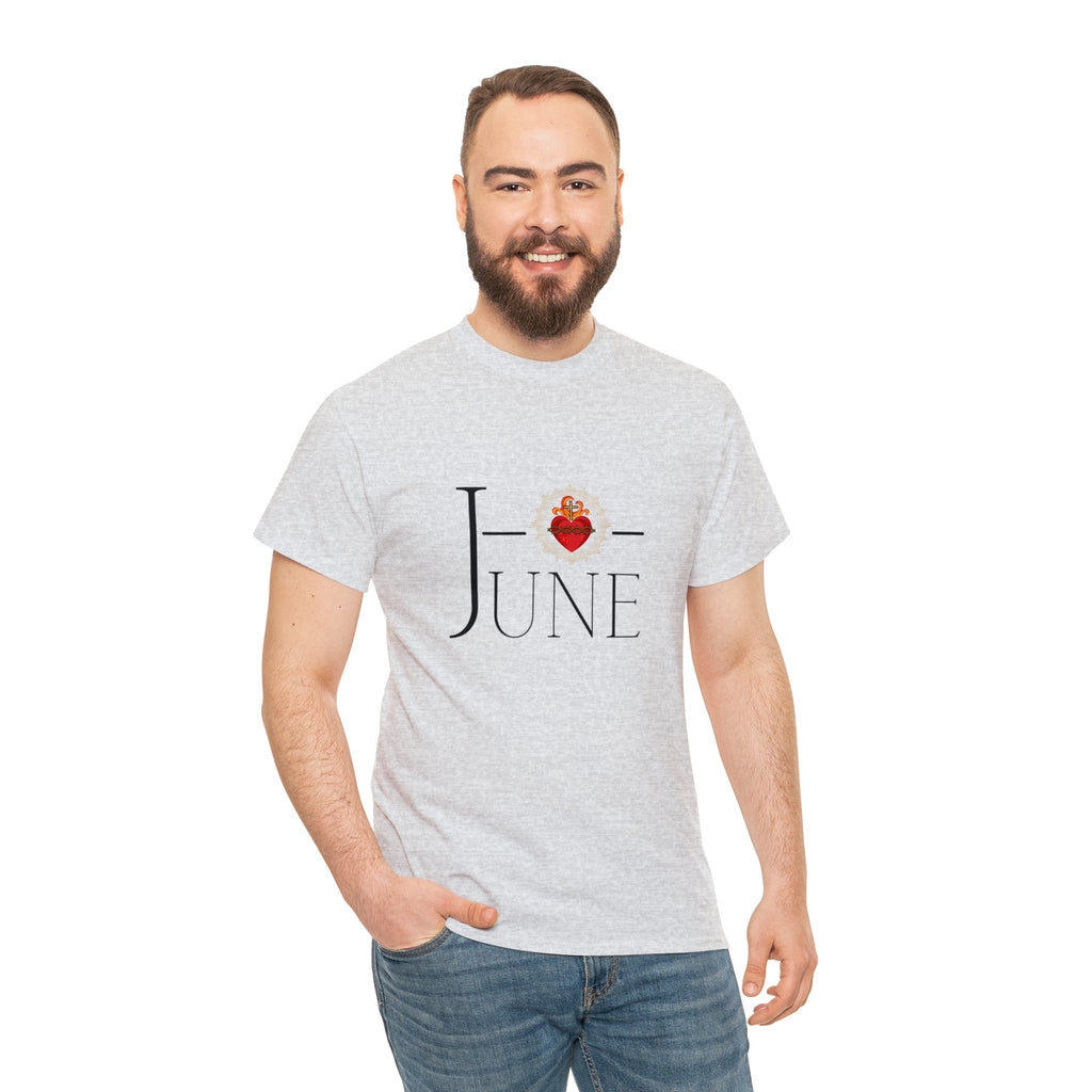 JUNE Sacred Heart - Unisex Heavy Cotton Tee - GuadalupeRoastery