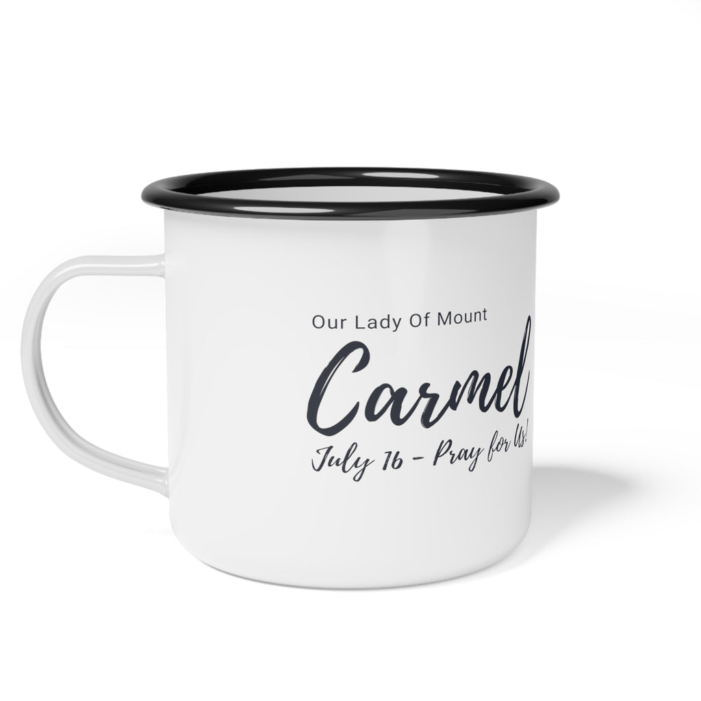 Our Lady Of Mount Carmel - Enamel Camp Cup - GuadalupeRoastery
