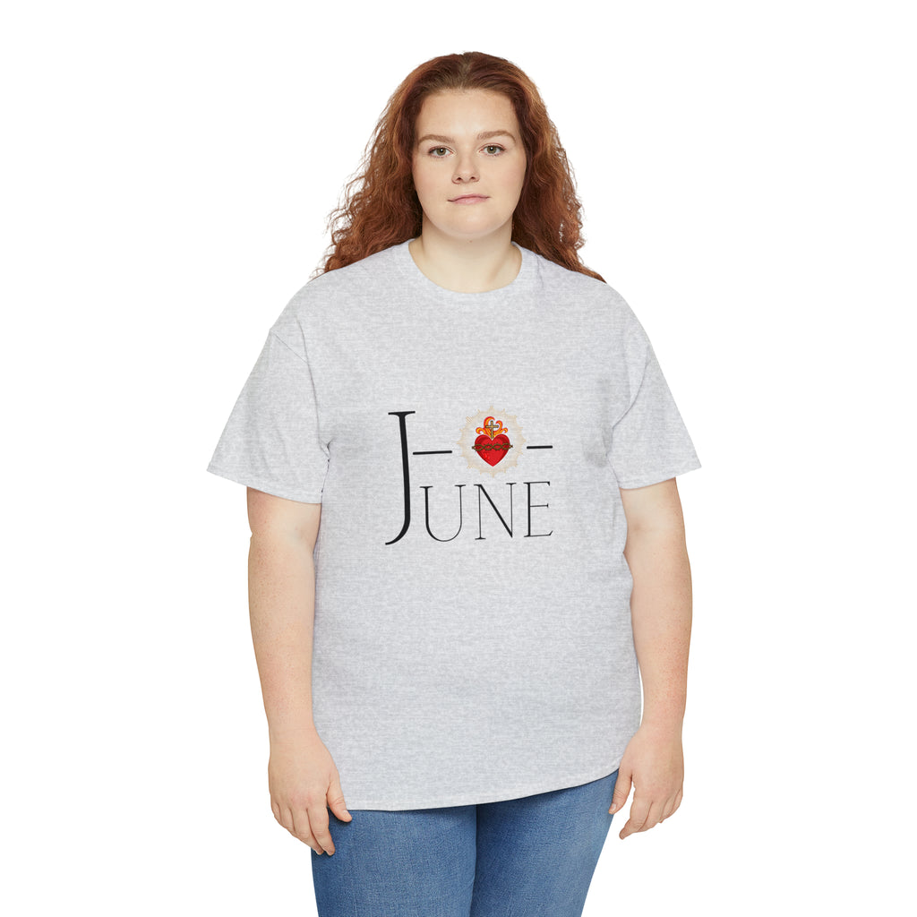 JUNE Sacred Heart - Unisex Heavy Cotton Tee - GuadalupeRoastery